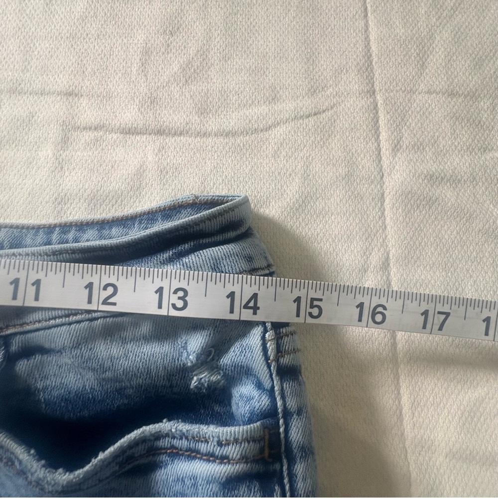 Flying Monkey Two Tone Chevron Flare Jeans Y2K Colorblock Raw Hem 28 - Picture 6 of 14
